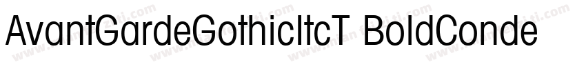AvantGardeGothicItcT BoldCondensed字体转换